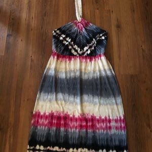 Maxi dress w/neck tie - NEW (no Tags)